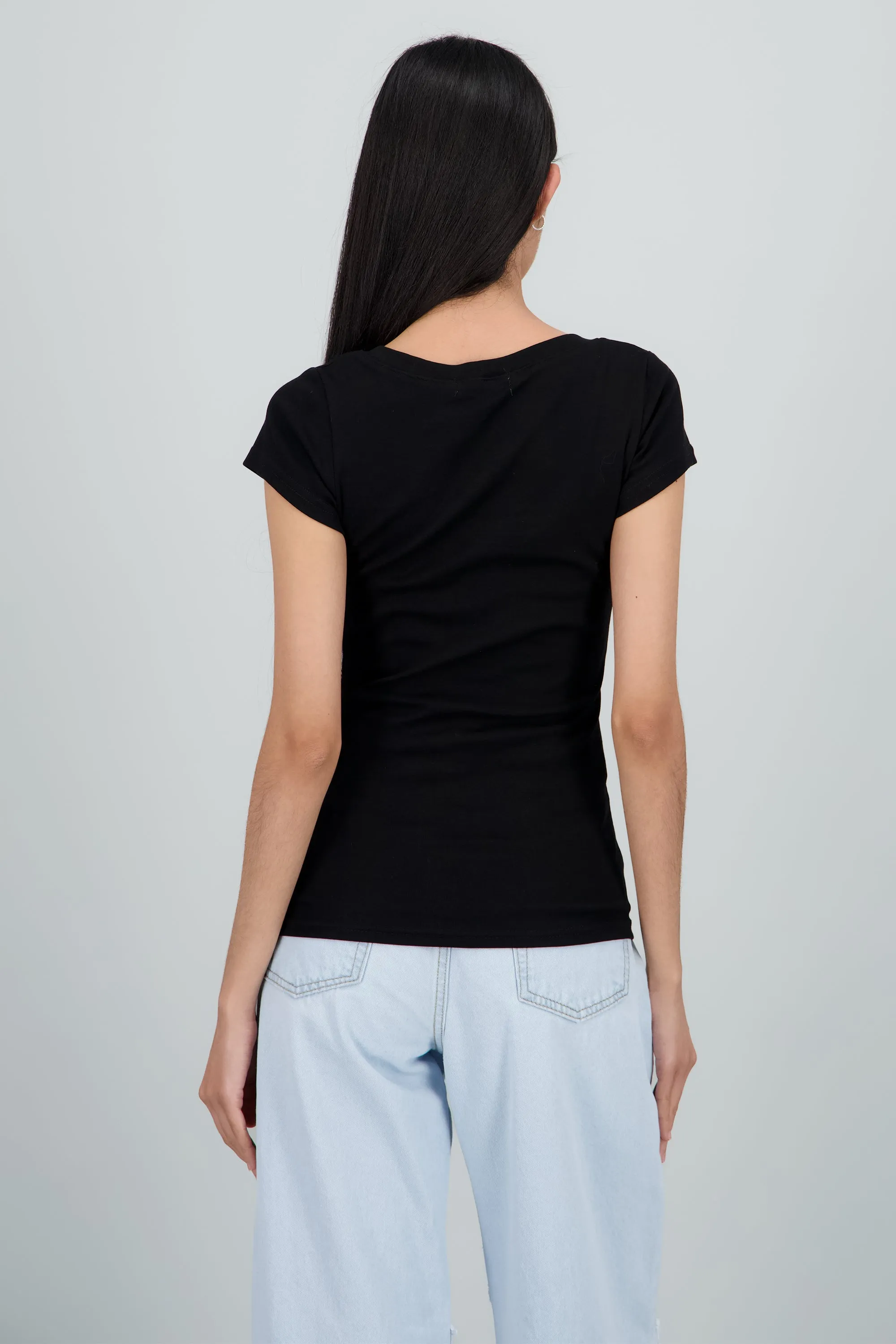 Playera lisa manga corta cuello v sold by Shasa product image thumbnail 4