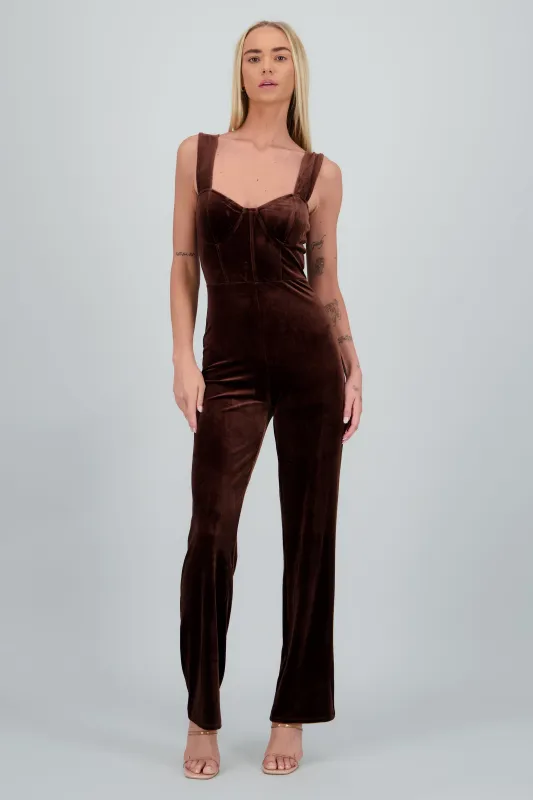 Jumpsuit velvet detalle costuras sold by Shasa