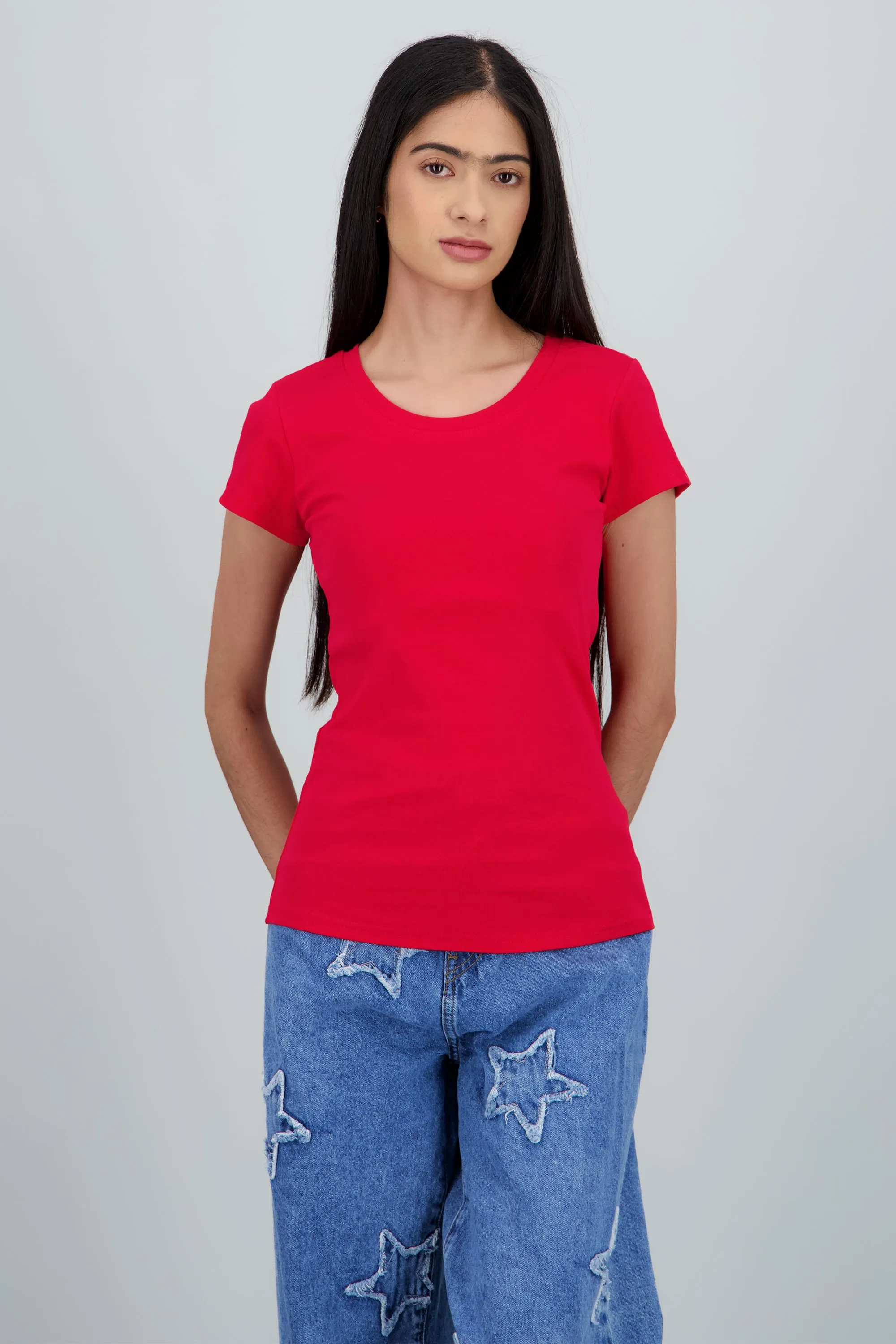 Playera lisa manga corta cuello redondo sold by Shasa