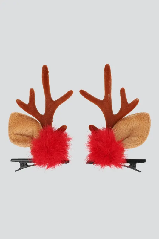 Set 2 Broches Oreja Reno Pompón sold by Shasa