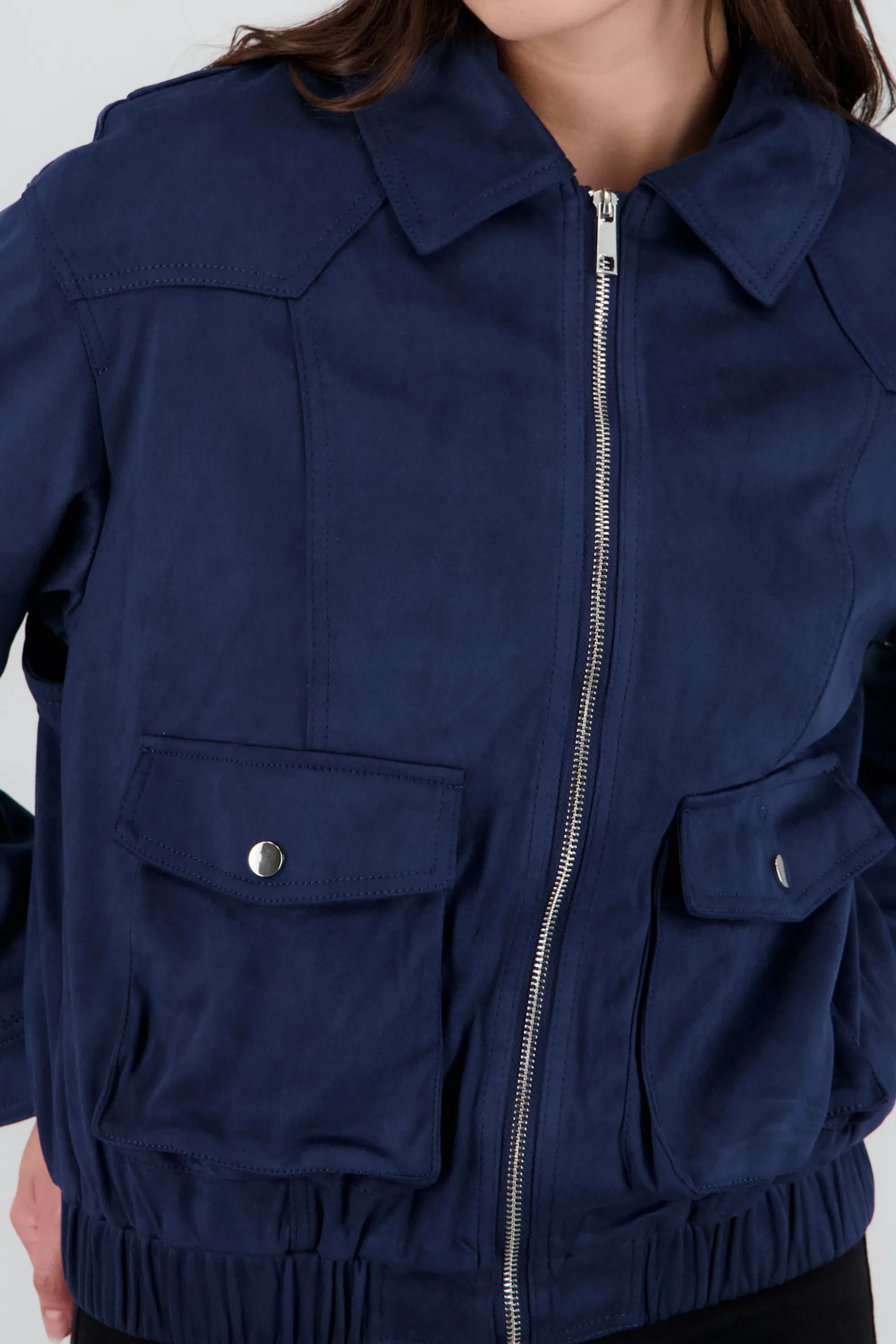 Chamarra con cierre de suede sold by Shasa product image thumbnail 5