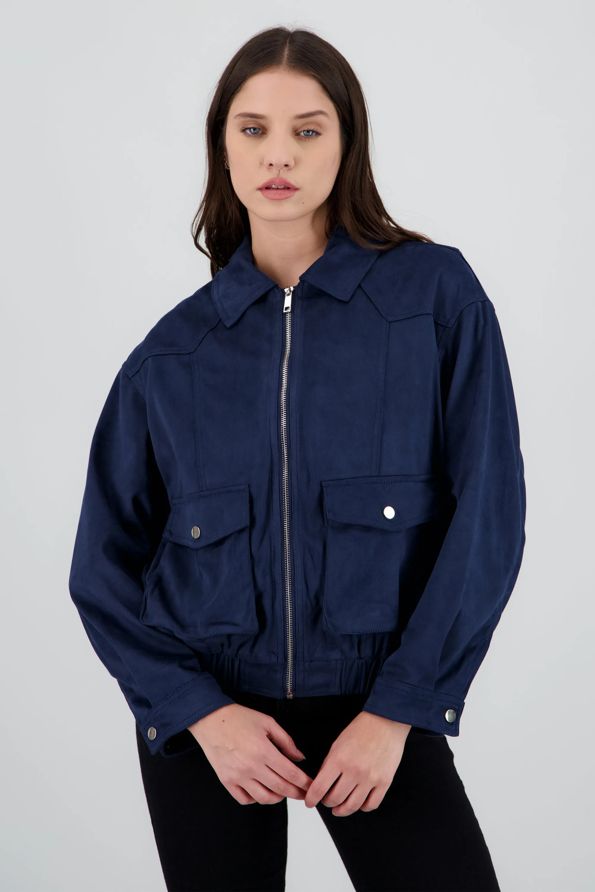 Chamarra con cierre de suede sold by Shasa product image thumbnail 2