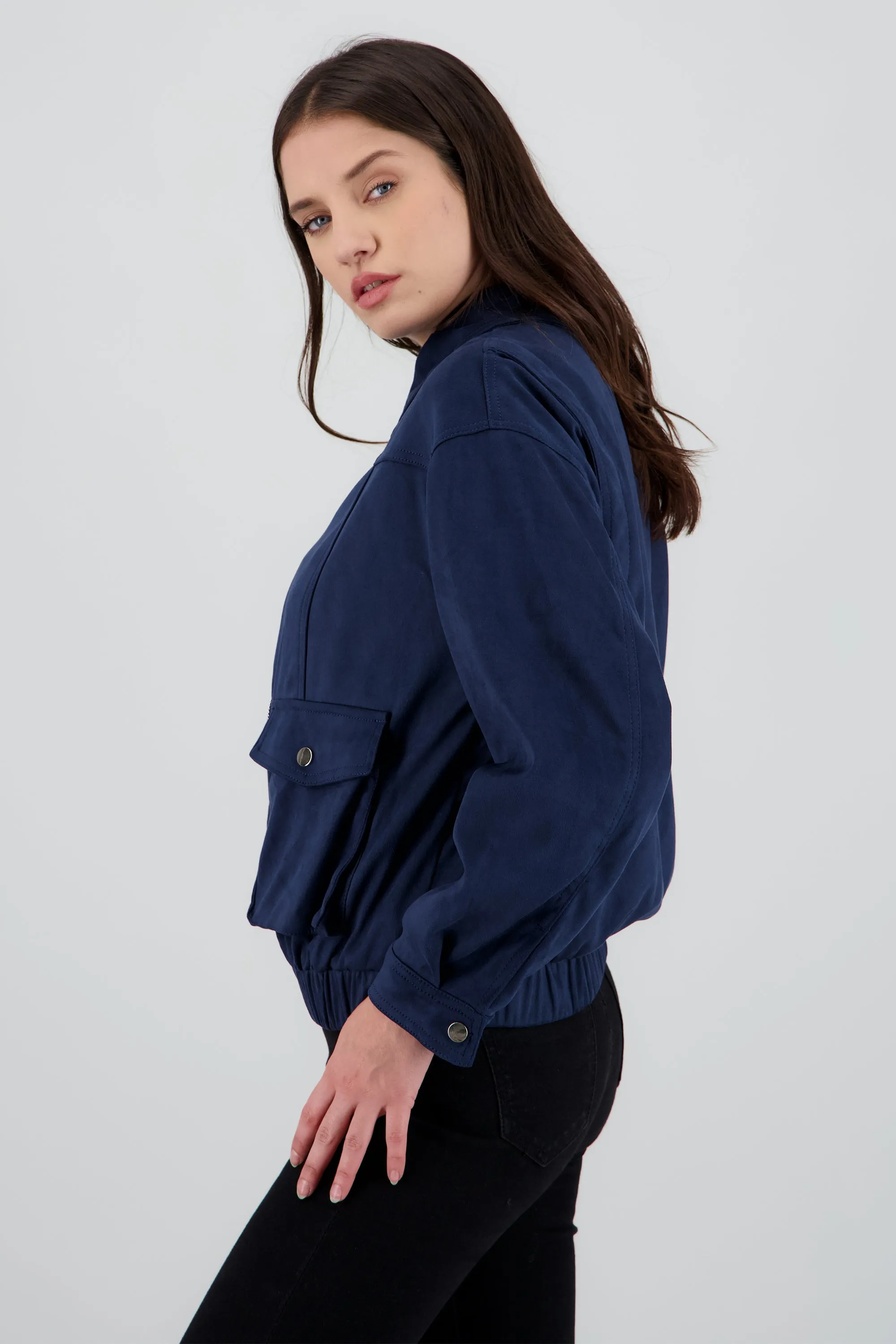 Chamarra con cierre de suede sold by Shasa product image thumbnail 3