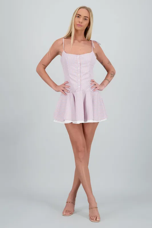 Vestido con tirantes tela sastre sold by Shasa