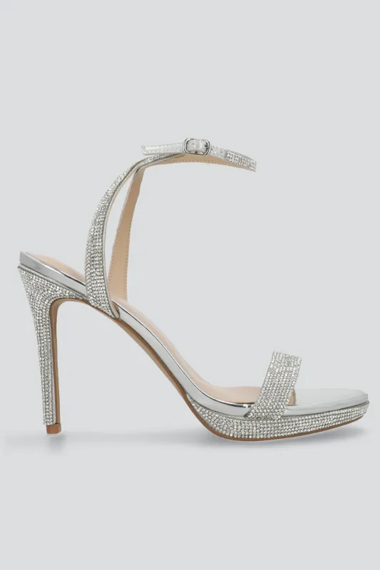 Tacon media plataforma tiras brillos sold by Shasa