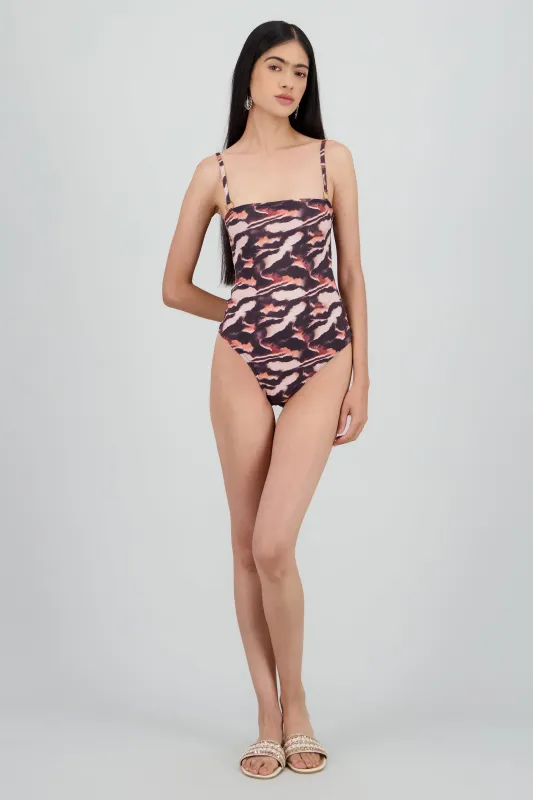 Traje de baño estampado tirantes sold by Shasa