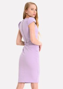 Vestido midi liso cuello v sold by Shasa