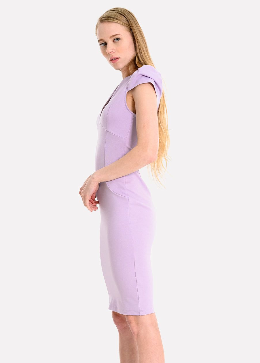 Vestido midi liso cuello v sold by Shasa product image thumbnail 3