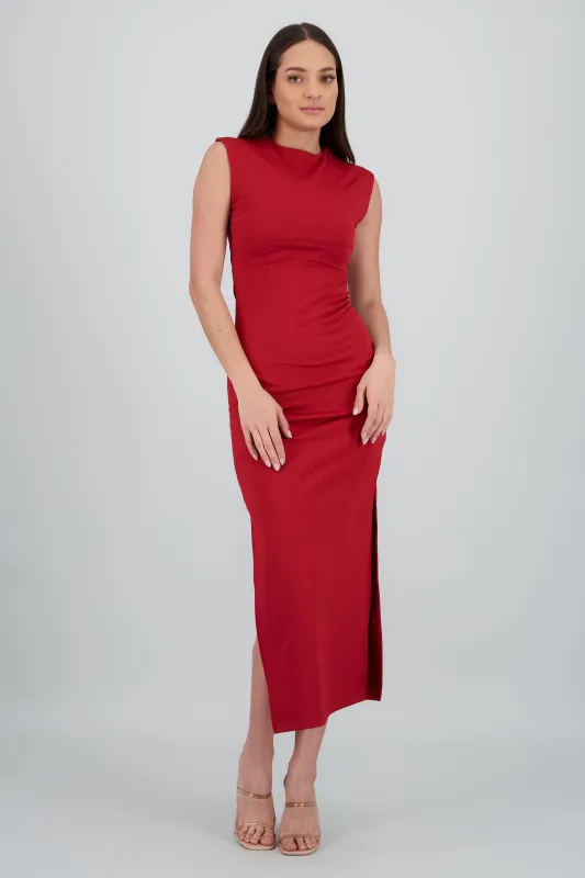 Vestido maxi rib cuello alto sold by Shasa