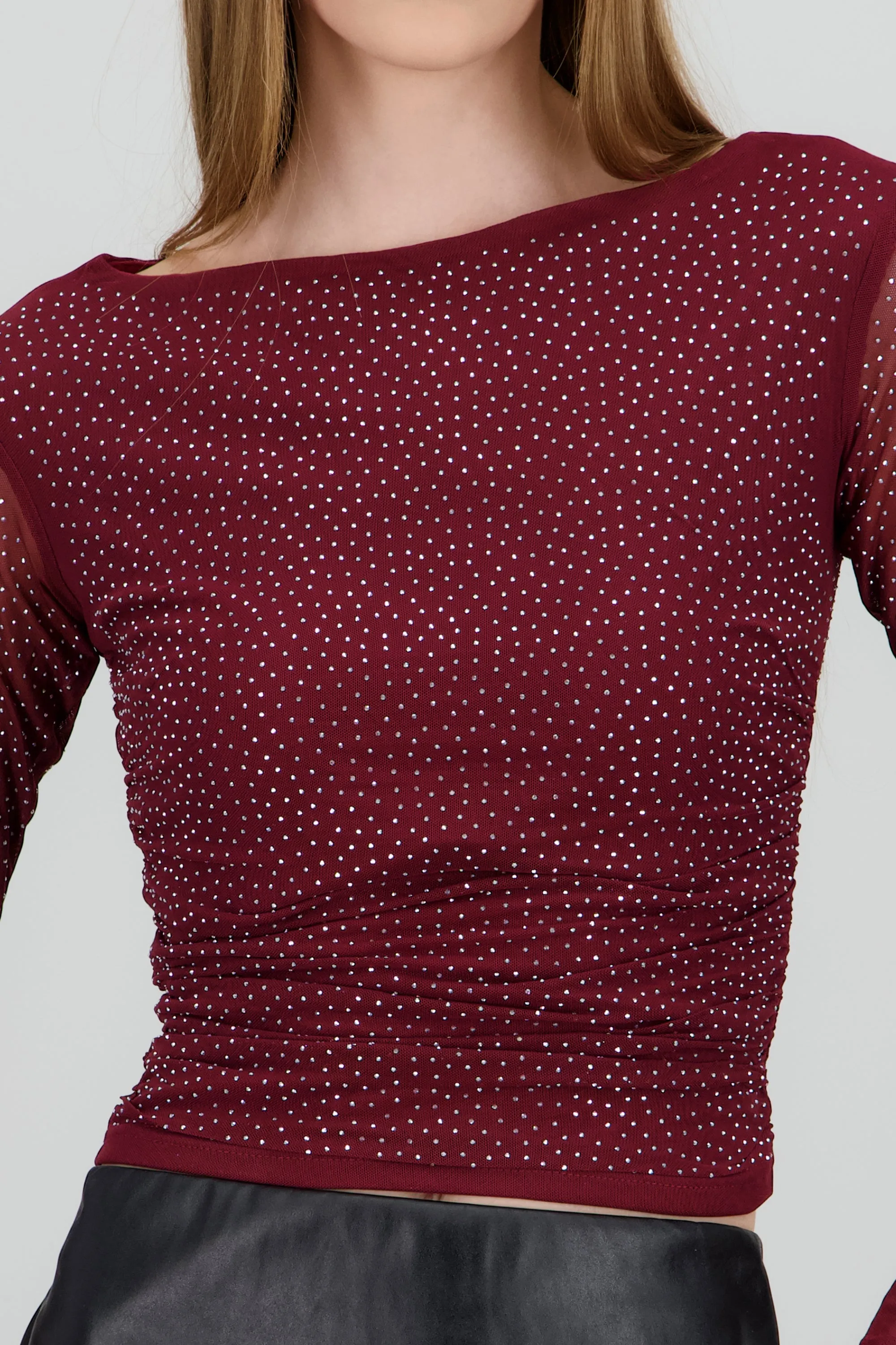 Top mesh aplicaciones brillos drapeado sold by Shasa product image thumbnail 5