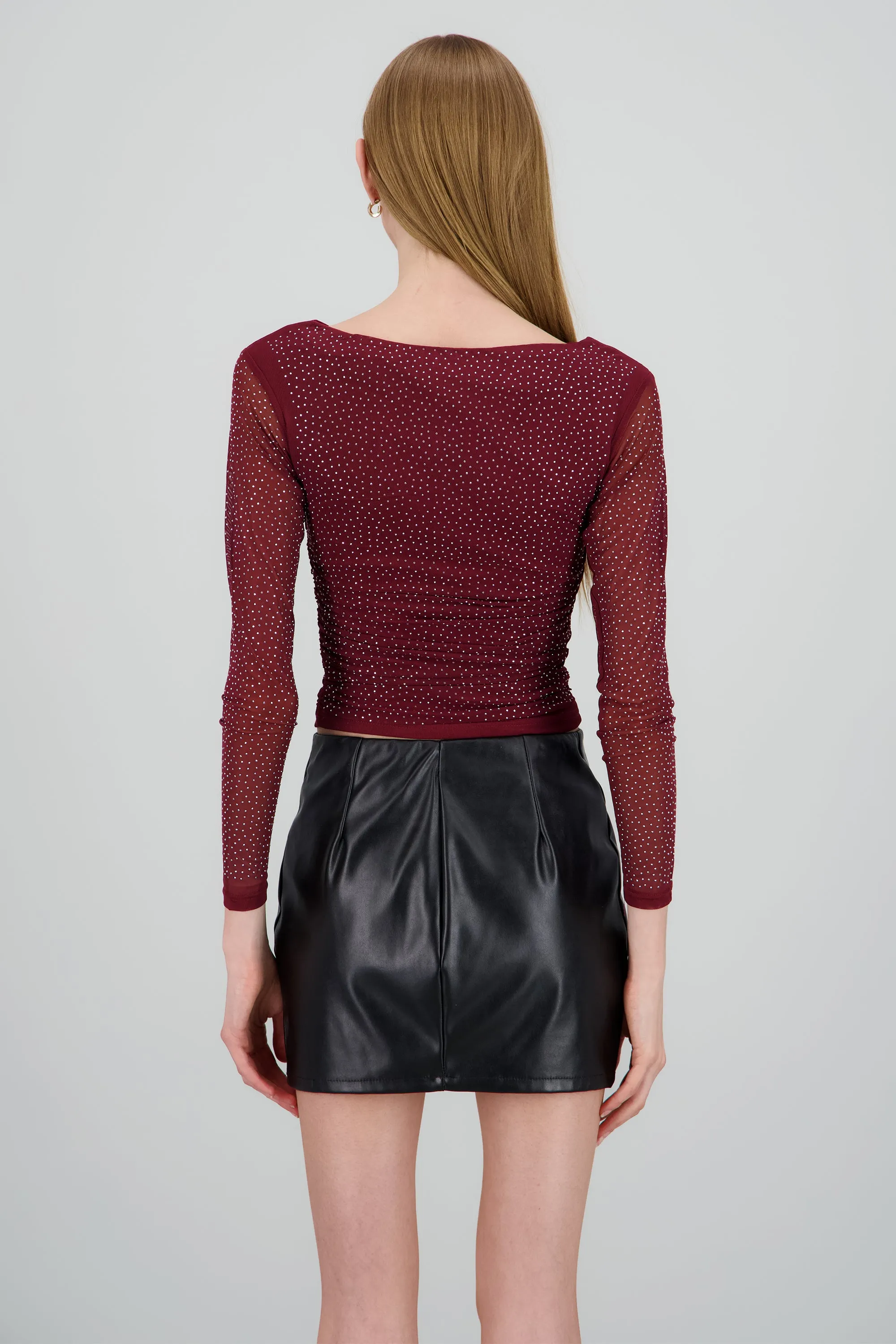 Top mesh aplicaciones brillos drapeado sold by Shasa product image thumbnail 4