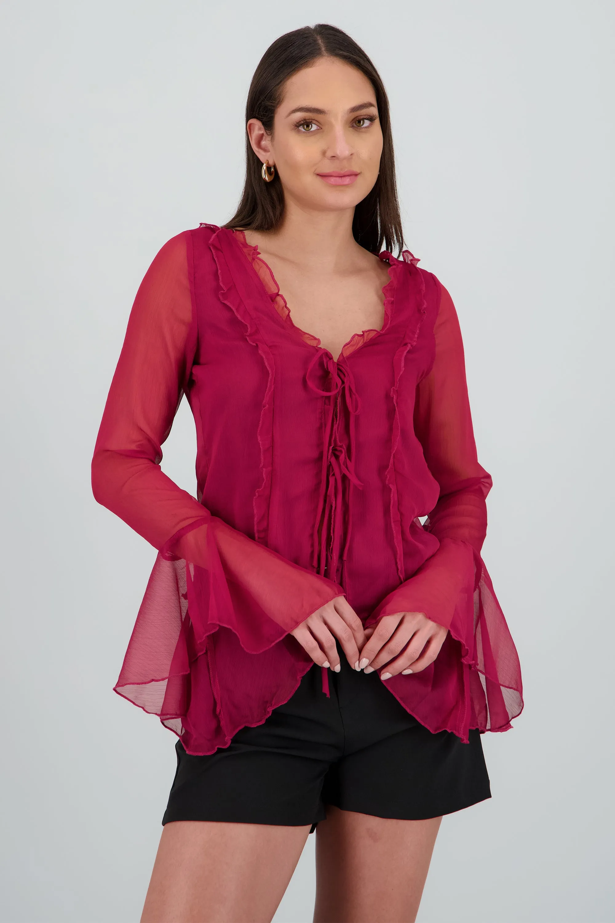Blusa boho volantes detalle lazos sold by Shasa product image thumbnail 2