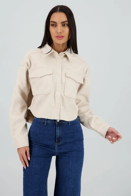 Chamarra crop bolsas parche Hypsters sold by Shasa