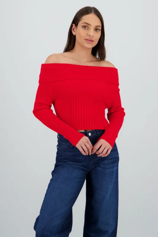 Sueter off shoulder tejido sold by Shasa