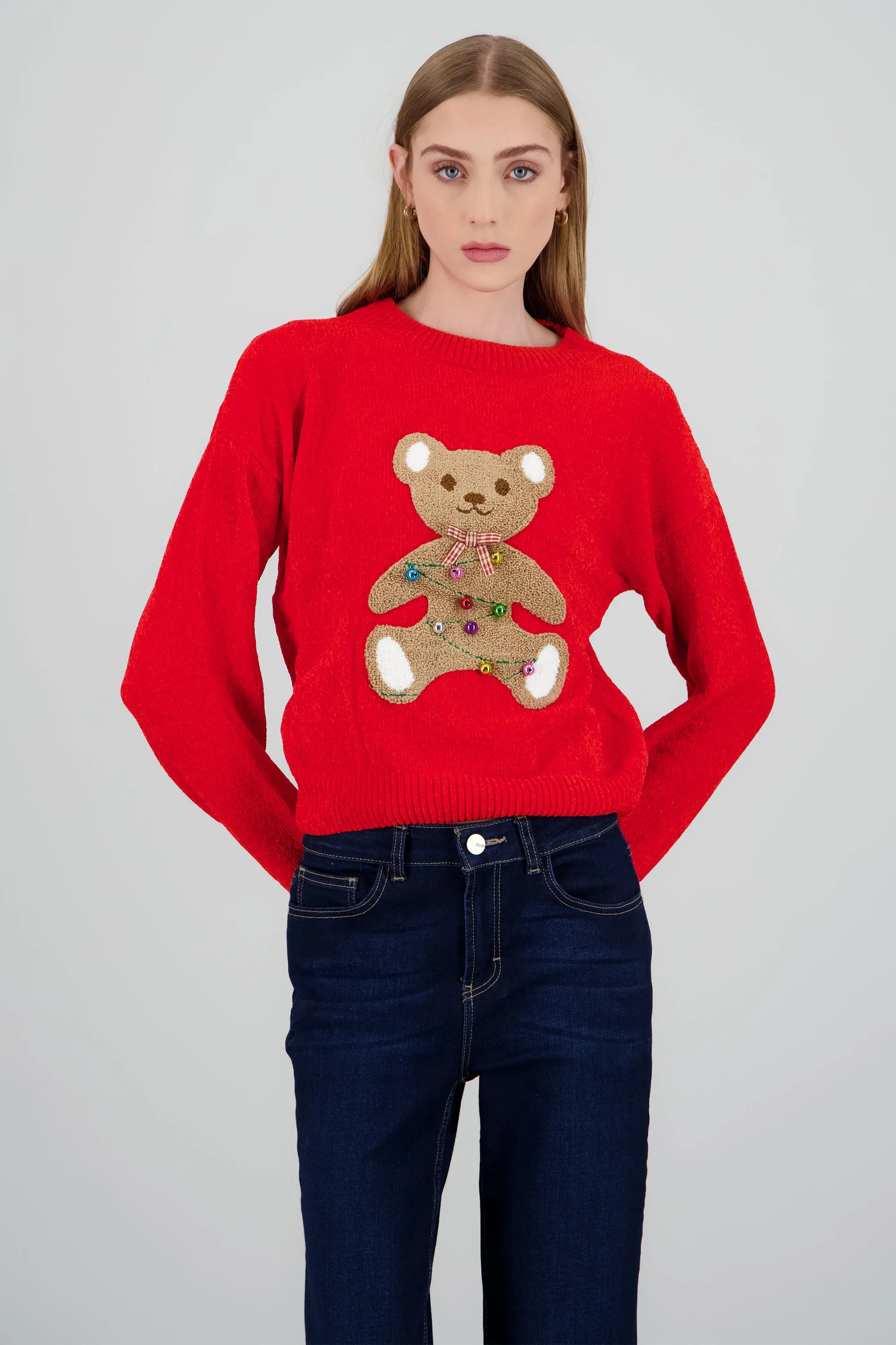 Sueter navidad oso esferas sold by Shasa