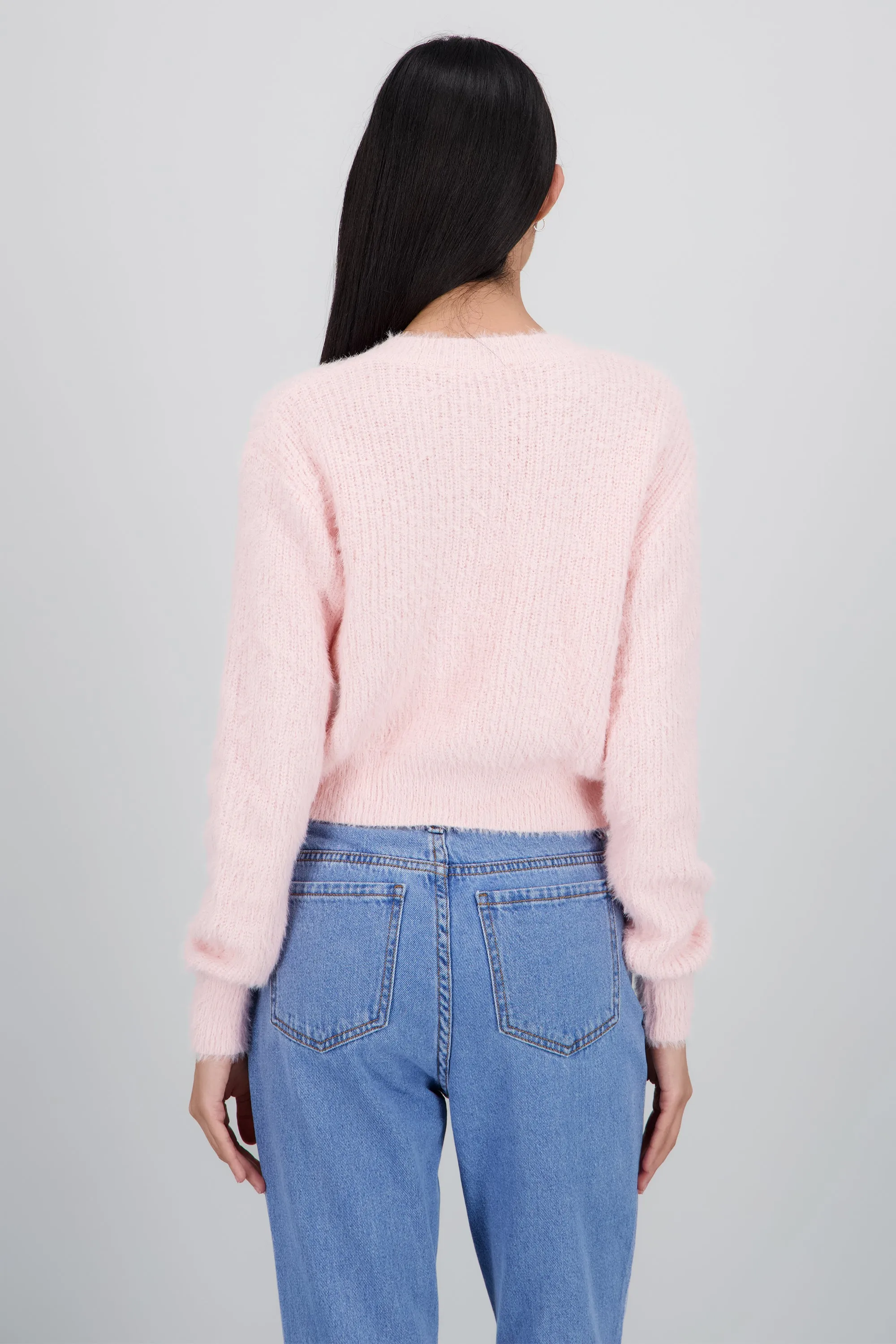 Cardigan tejido boto flores brillos sold by Shasa product image thumbnail 4