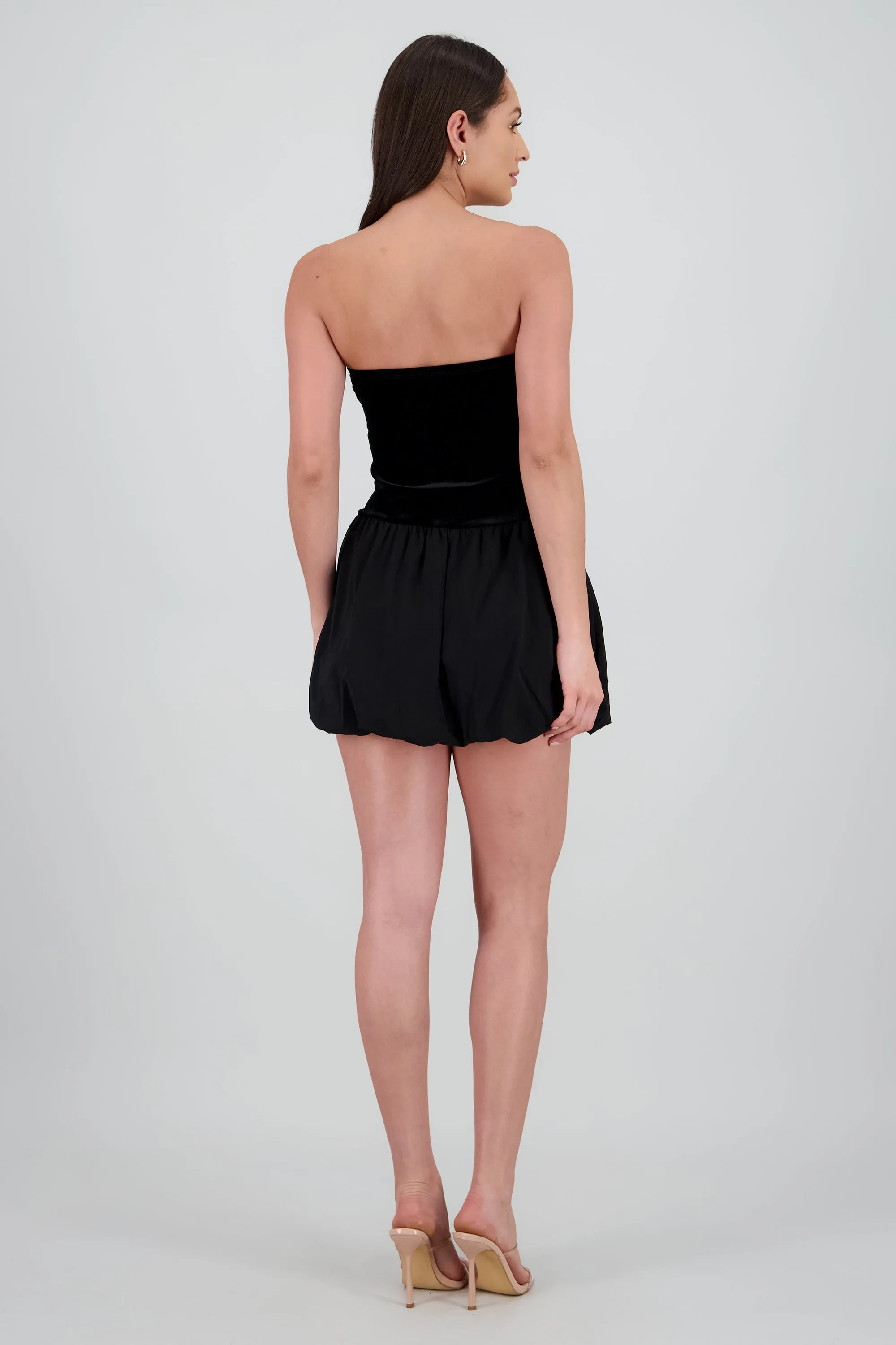Vestido strapless terciopelo contraste sold by Shasa product image thumbnail 4