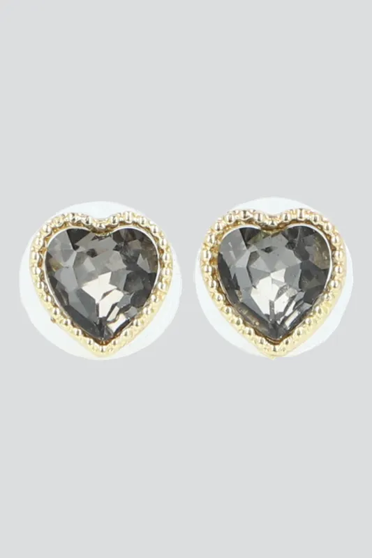 Aretes corazon cristal sold by Shasa