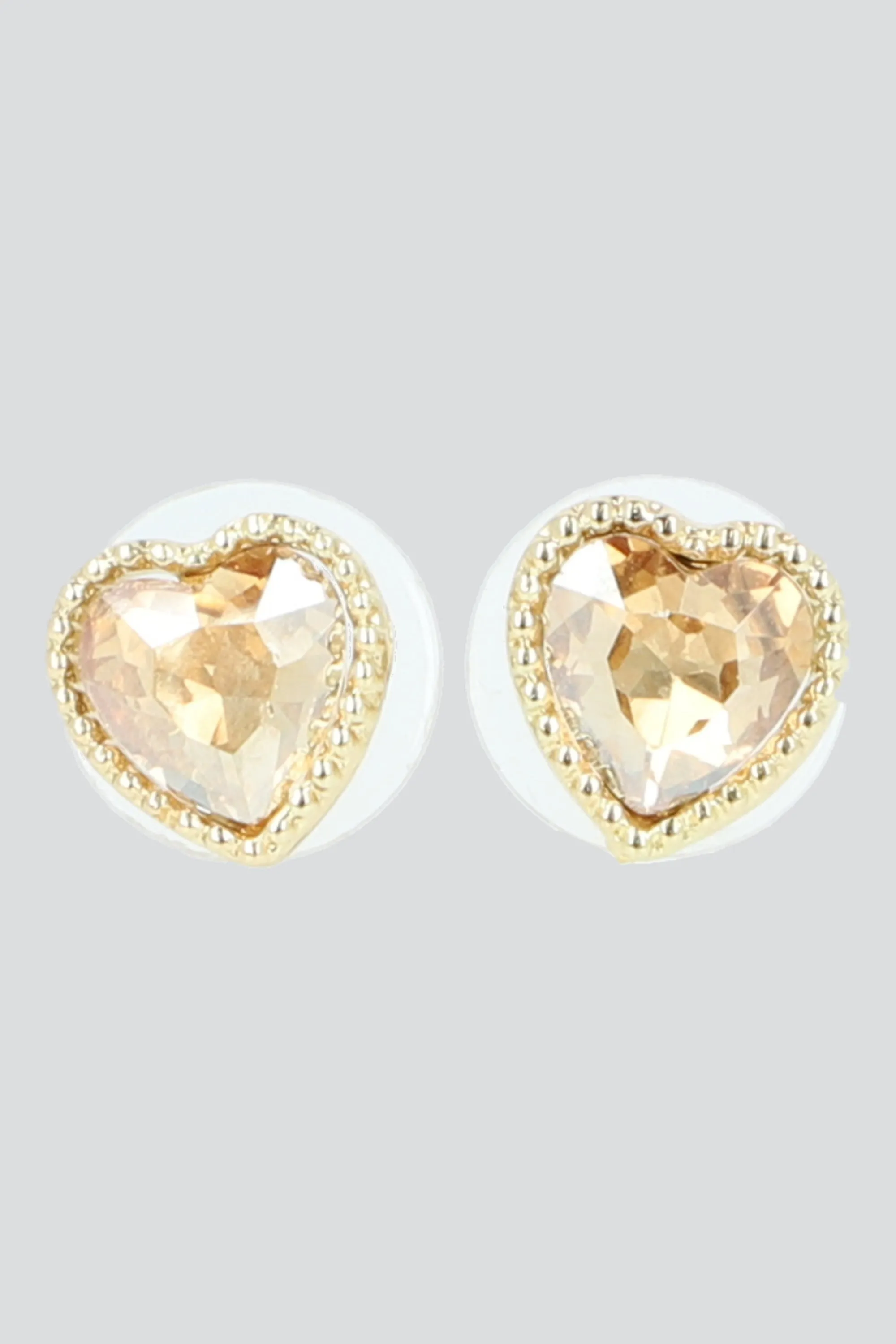 Aretes corazon cristal sold by Shasa