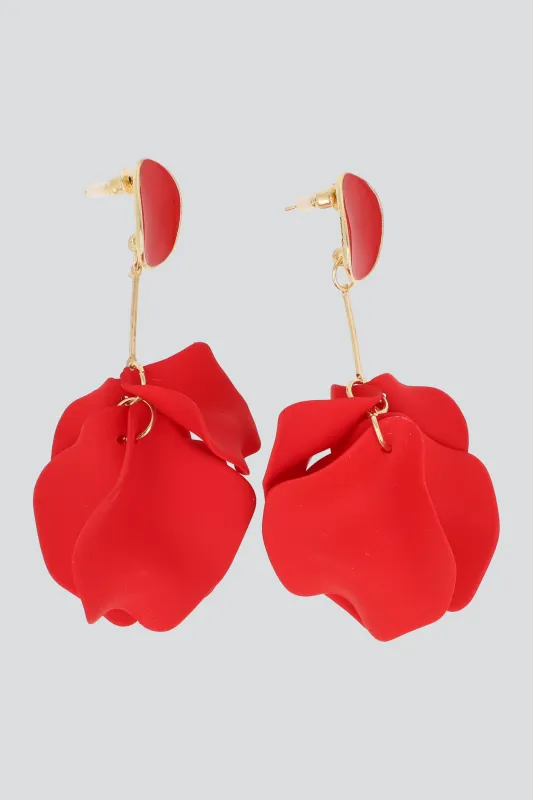 Aretes petalos color largo sold by Shasa