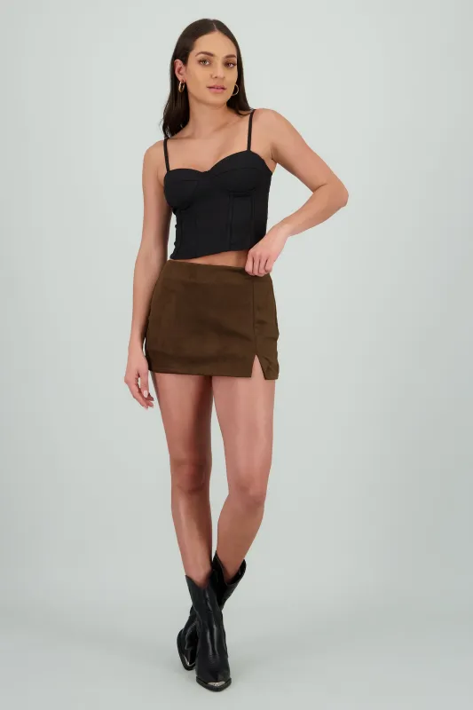 Falda mini suede lisa sold by Shasa