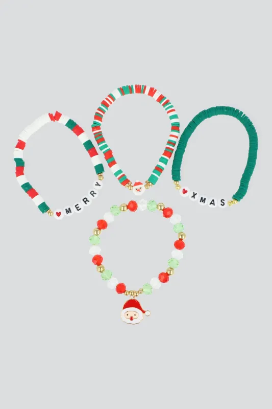 Set pulseras navideñas sold by Shasa
