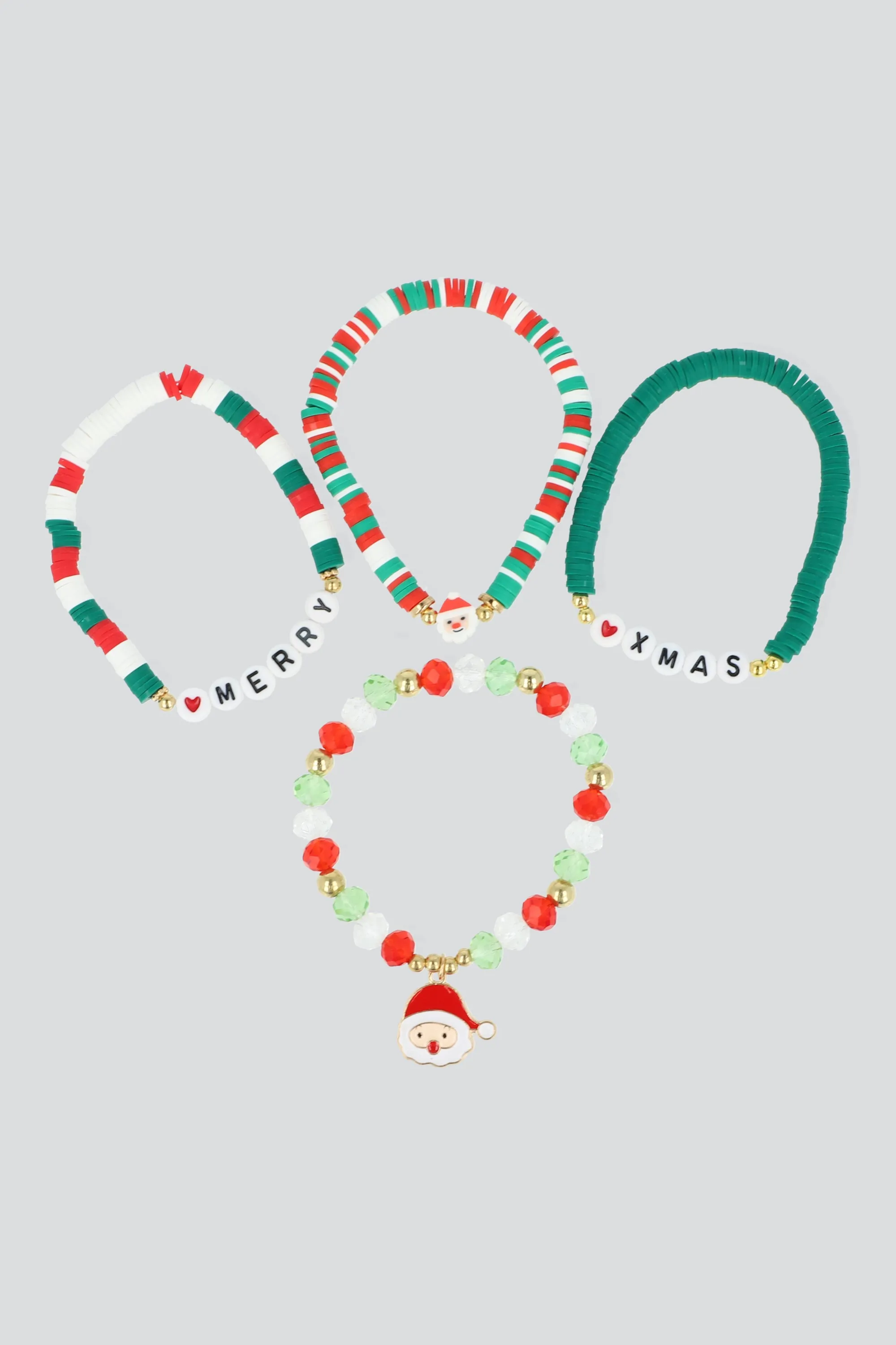 Set pulseras navideñas sold by Shasa