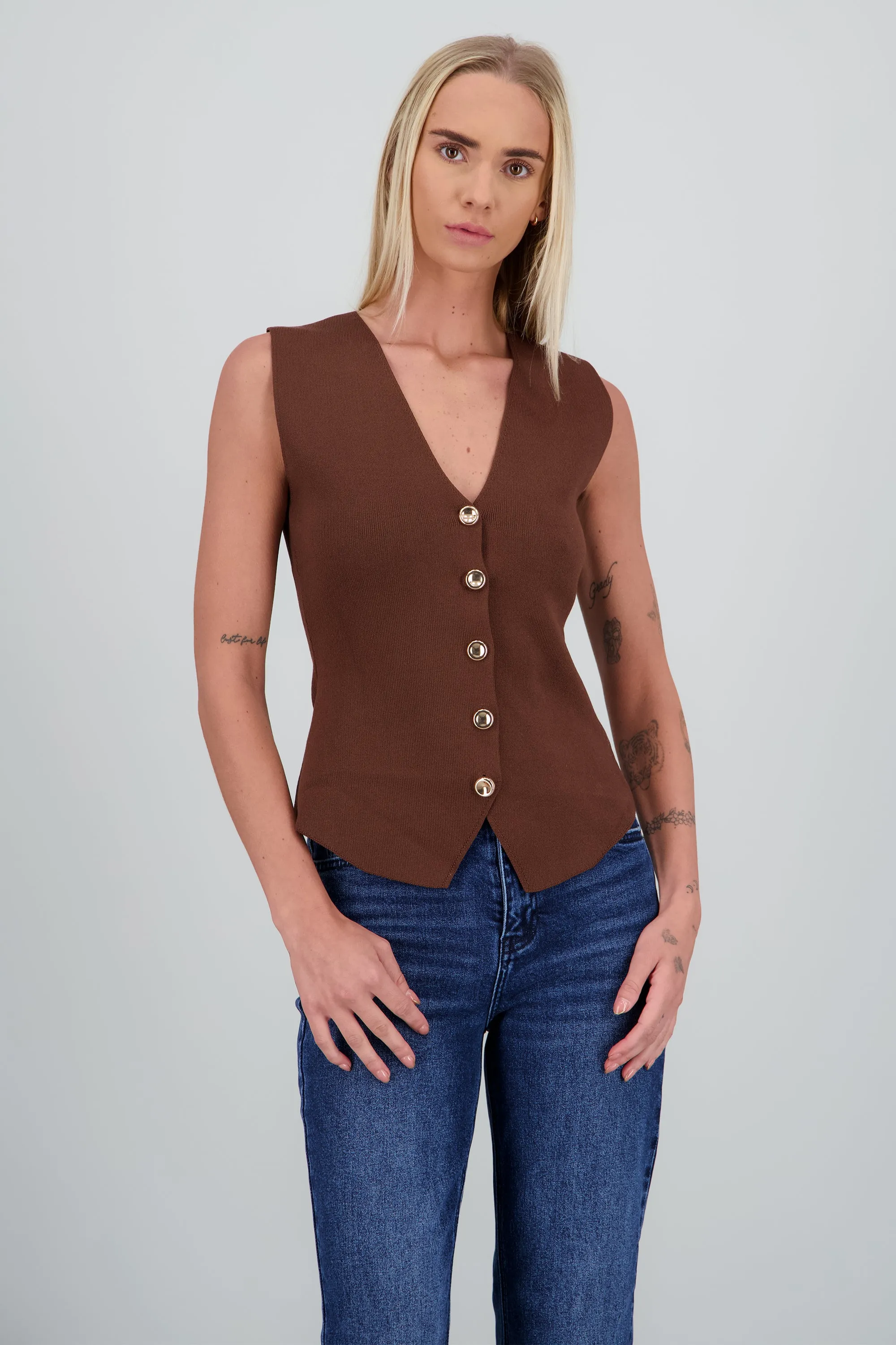 Top tipo chaleco tejido detalle botones sold by Shasa product image thumbnail 2