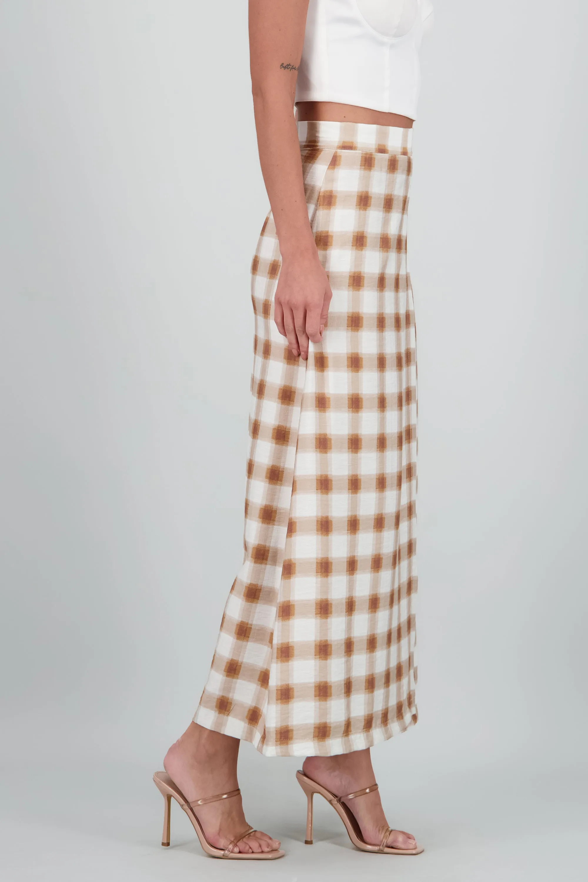 Falda maxi envolvente de cuadros sold by Shasa product image thumbnail 3