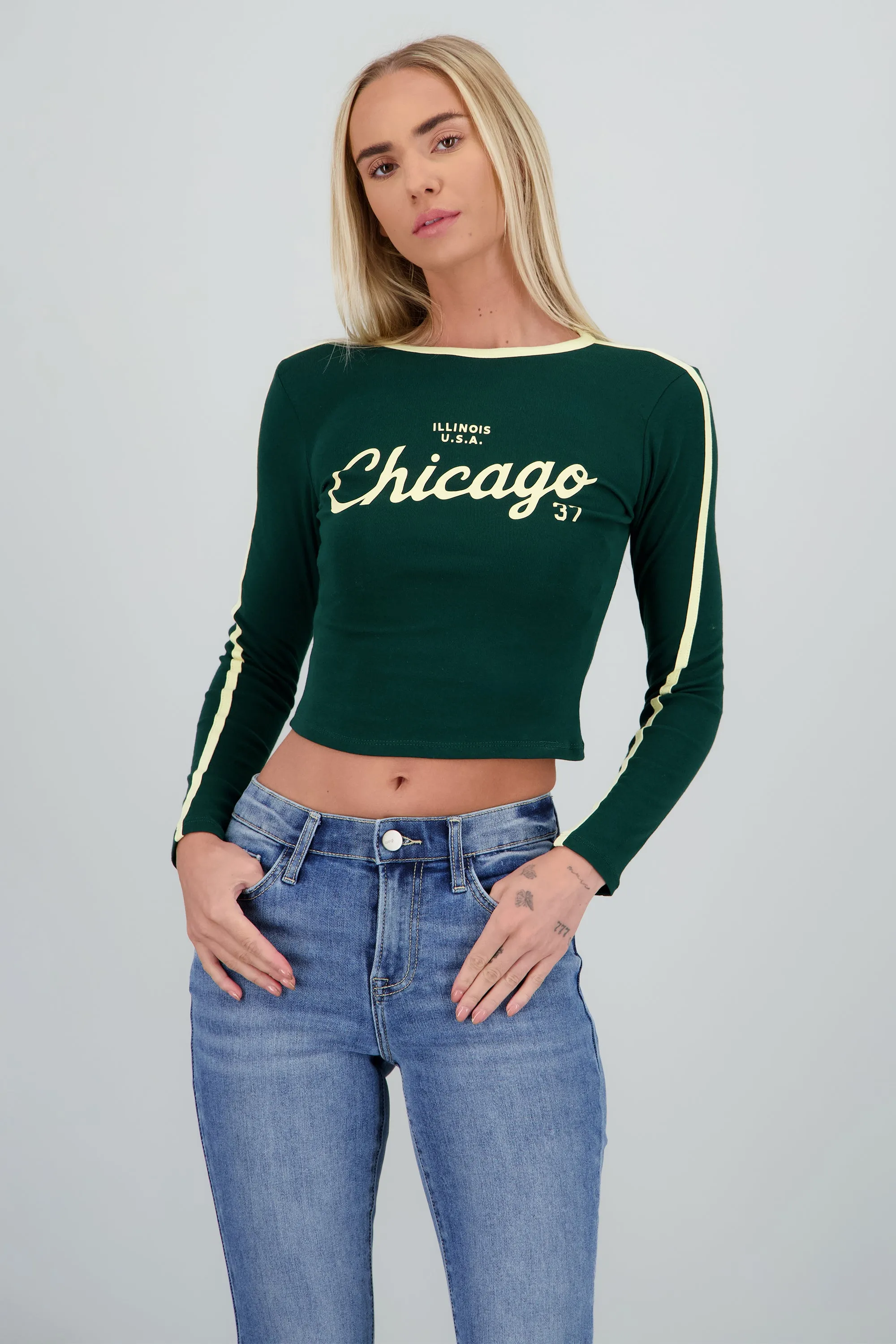 Top lineas contraste manga larga sold by Shasa product image thumbnail 2