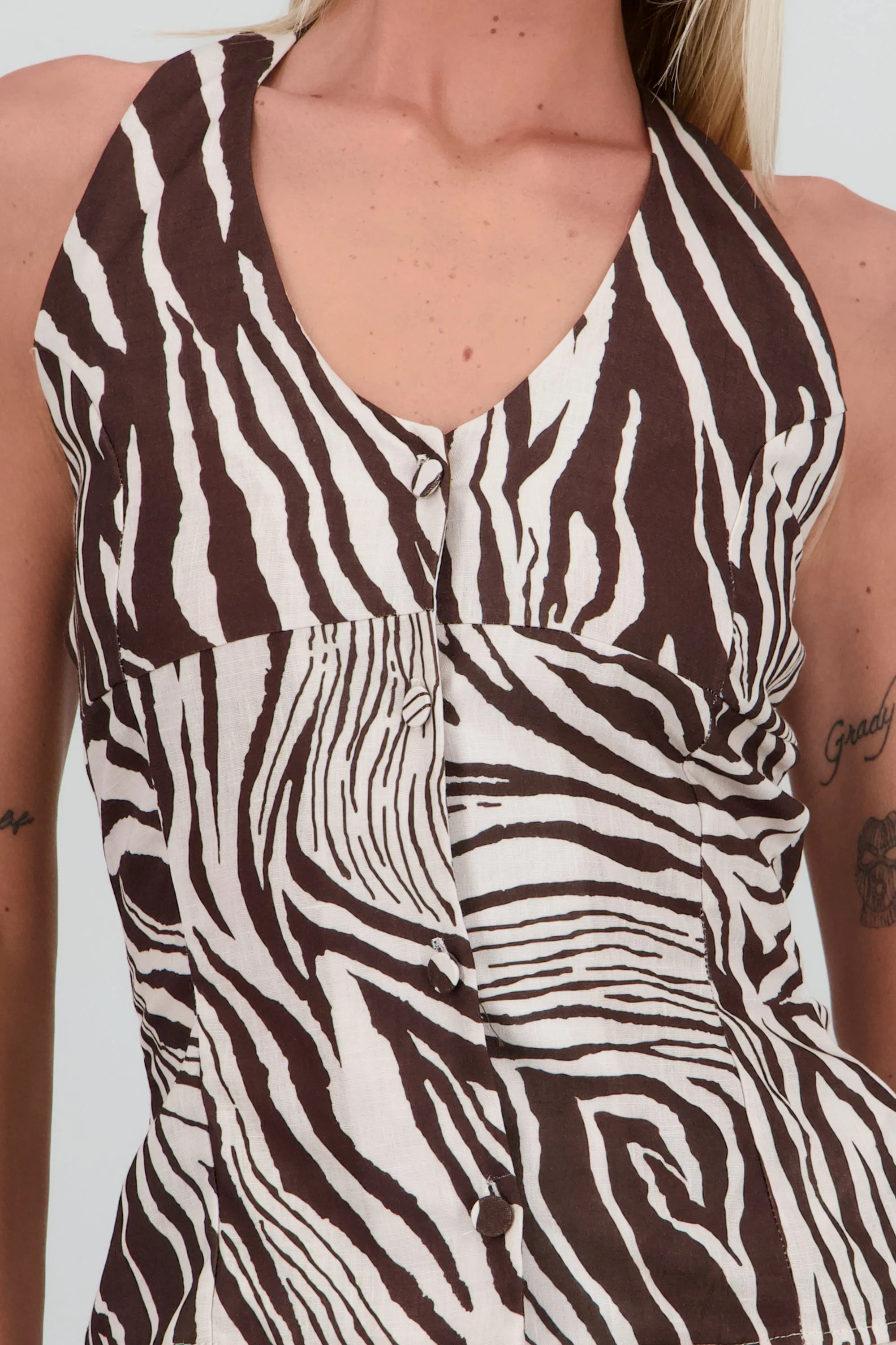 top halter animal print sold by Shasa product image thumbnail 5