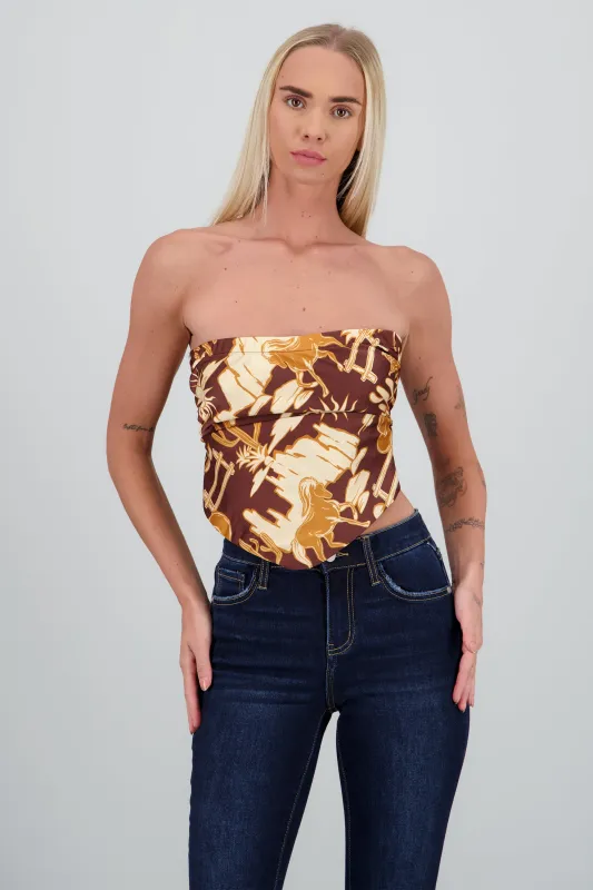 Top bandana cowboy print sold by Shasa