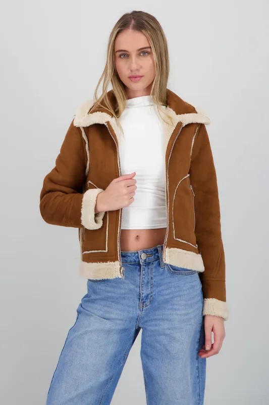 Chamarra corta tipo borrego sold by Shasa