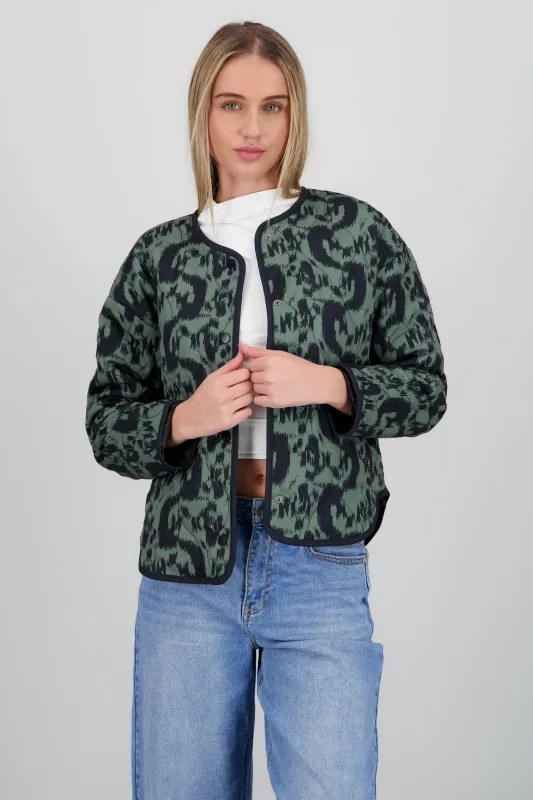 Chamarra capitonada estampado geometrico sold by Shasa