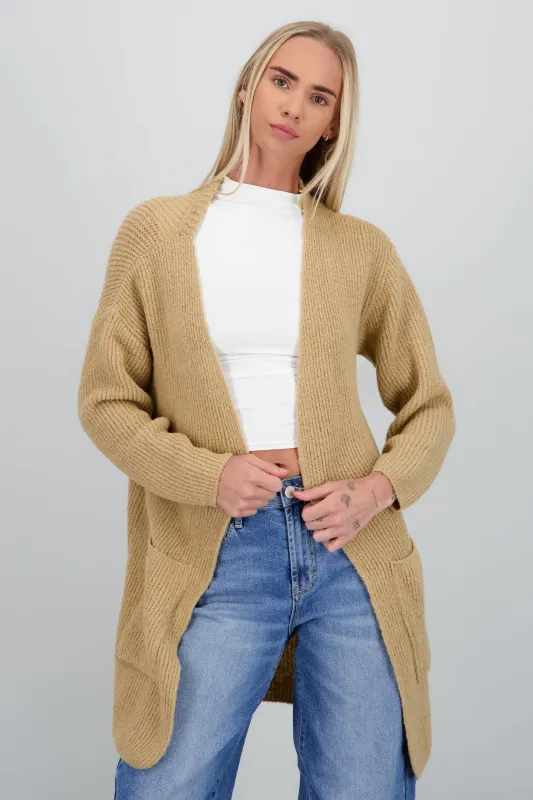 Cardigan largo detalle bolsas sold by Shasa