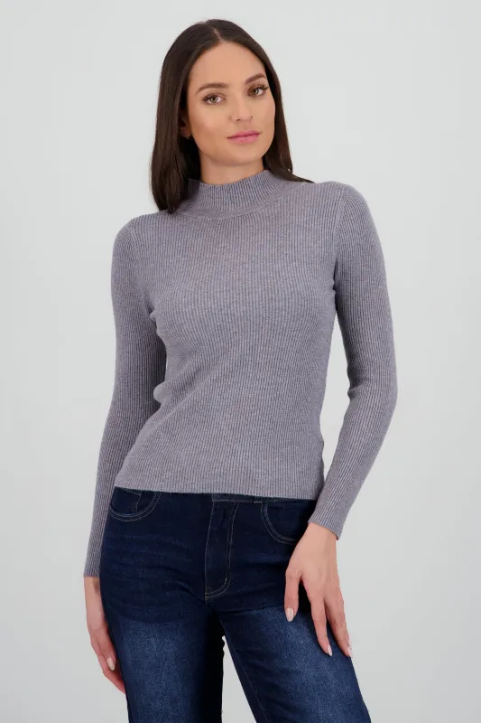 Top rib cuello alto manga larga sold by Shasa