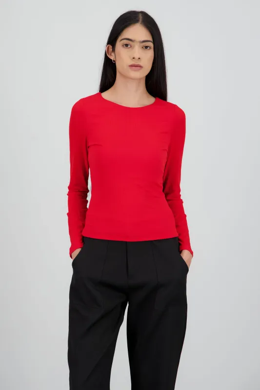 Top escote redondo manga larga sold by Shasa