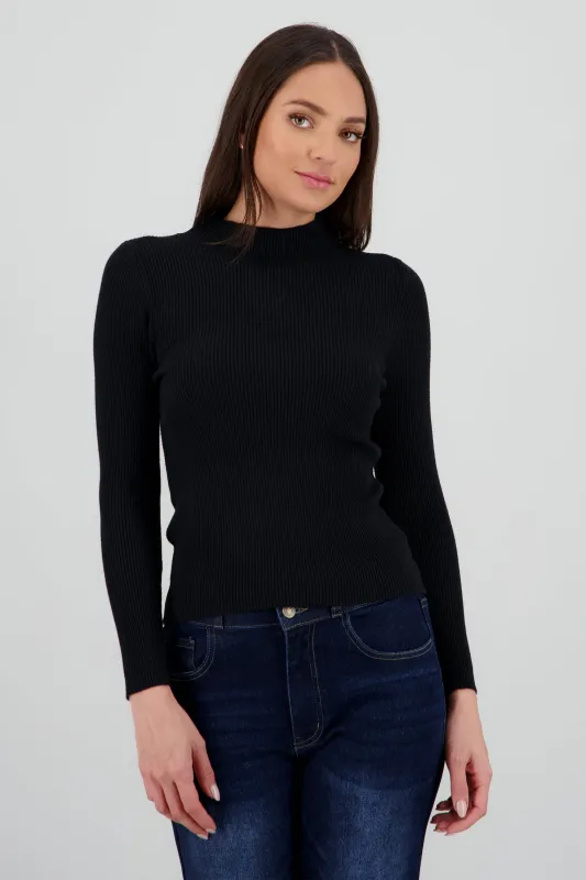 Top rib cuello alto manga larga sold by Shasa