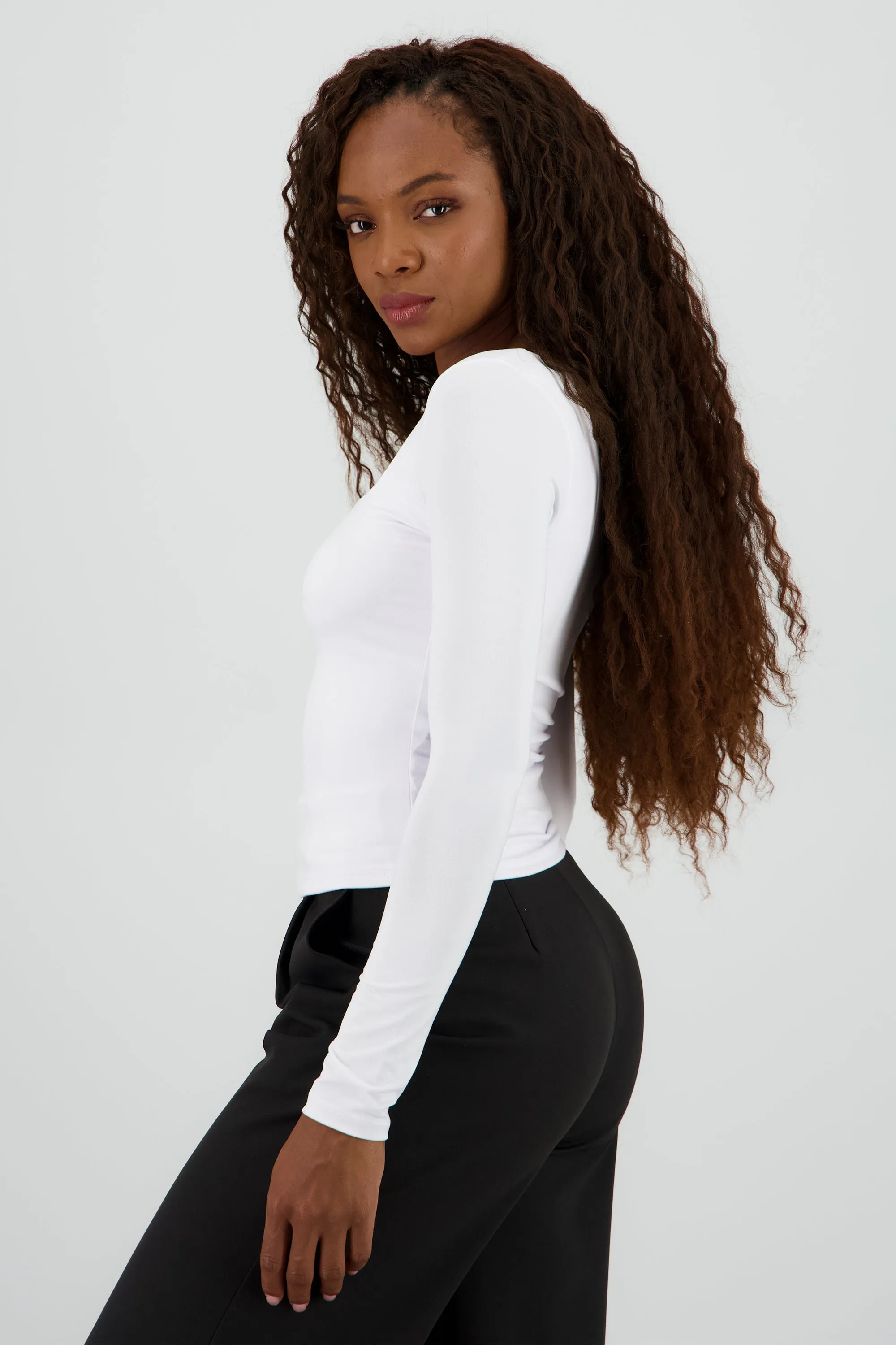 Top manga larga cuello cuadrado sold by Shasa product image thumbnail 3