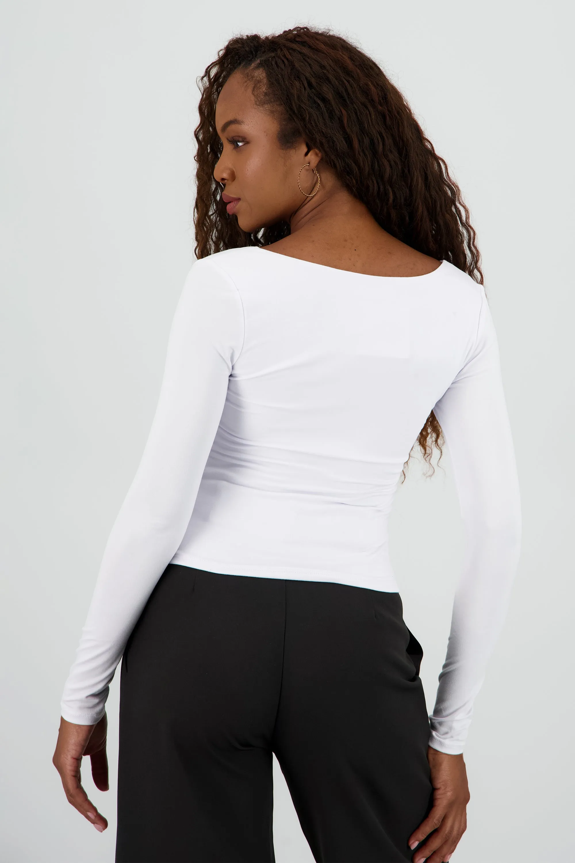 Top manga larga cuello cuadrado sold by Shasa product image thumbnail 4