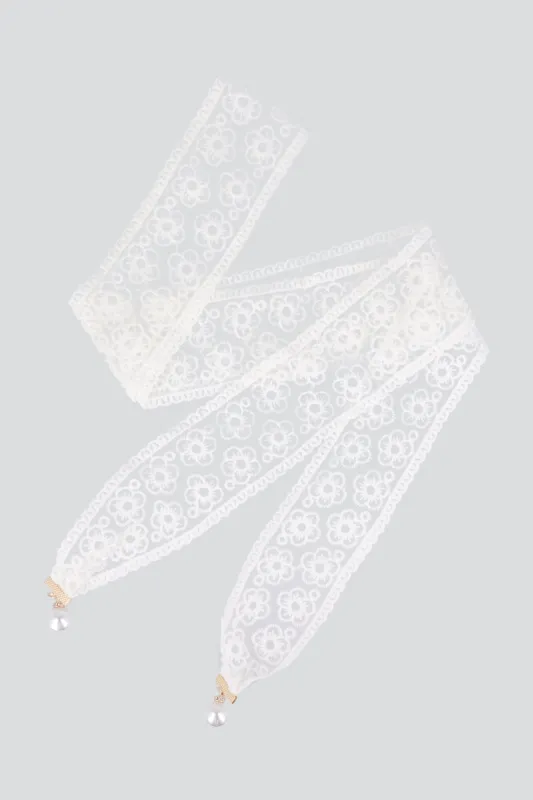 Cinturon lace perlas sold by Shasa