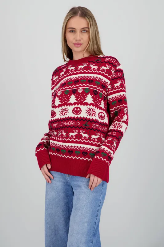 Suéter navidad happy face sold by Shasa