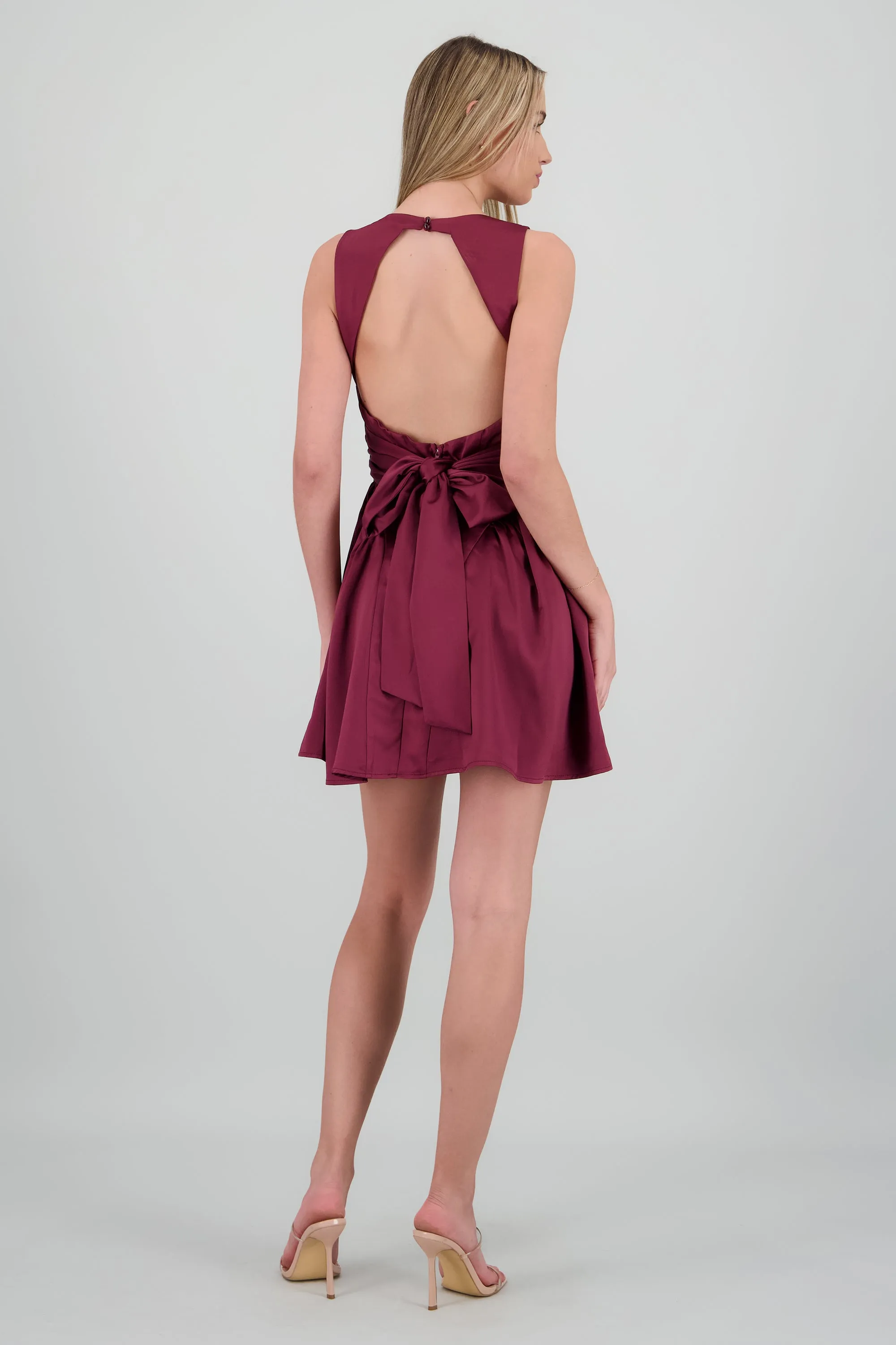 Vestido mini satin detalle espalda moño sold by Shasa product image thumbnail 4