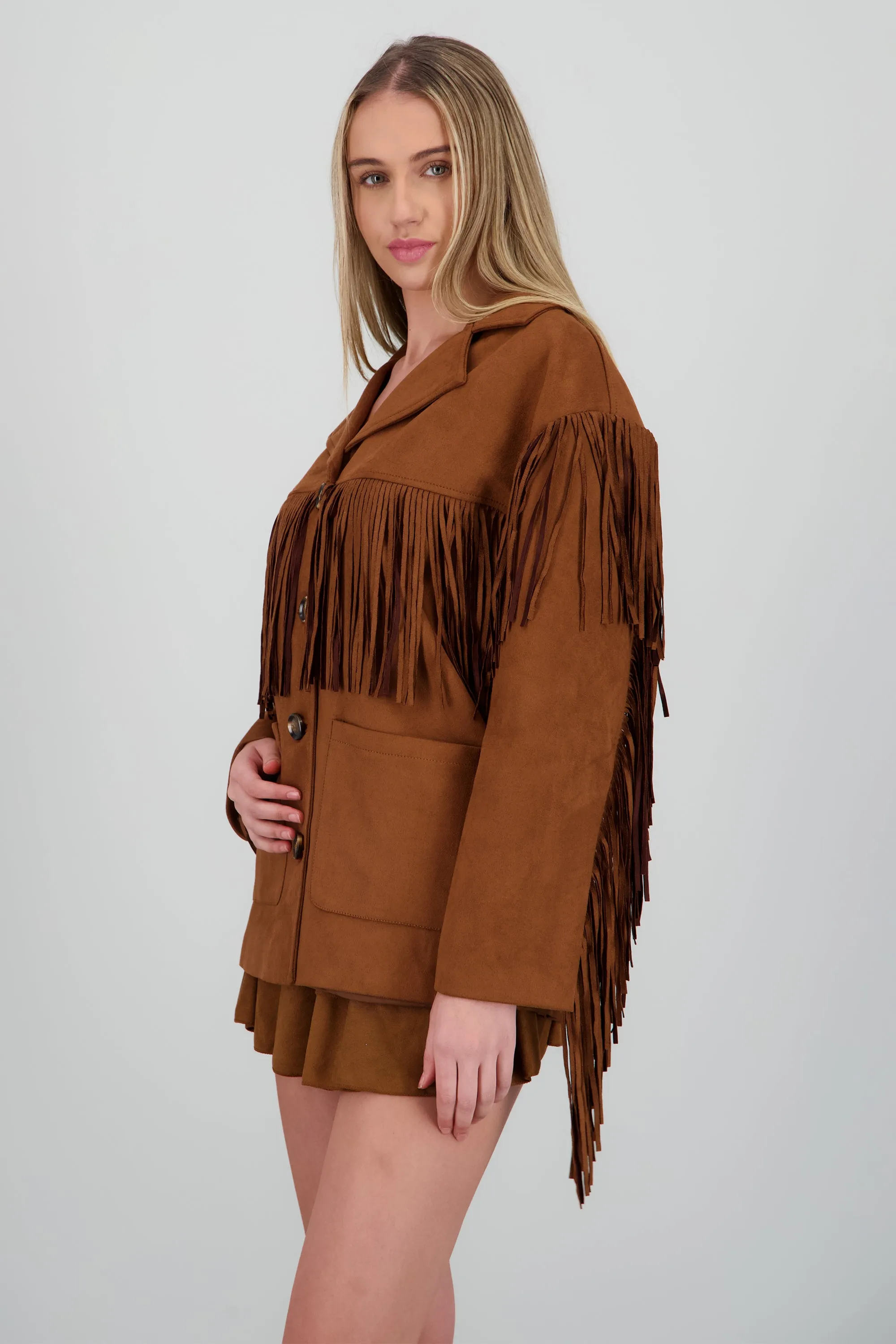 Chamarra suede de flecos sold by Shasa product image thumbnail 3