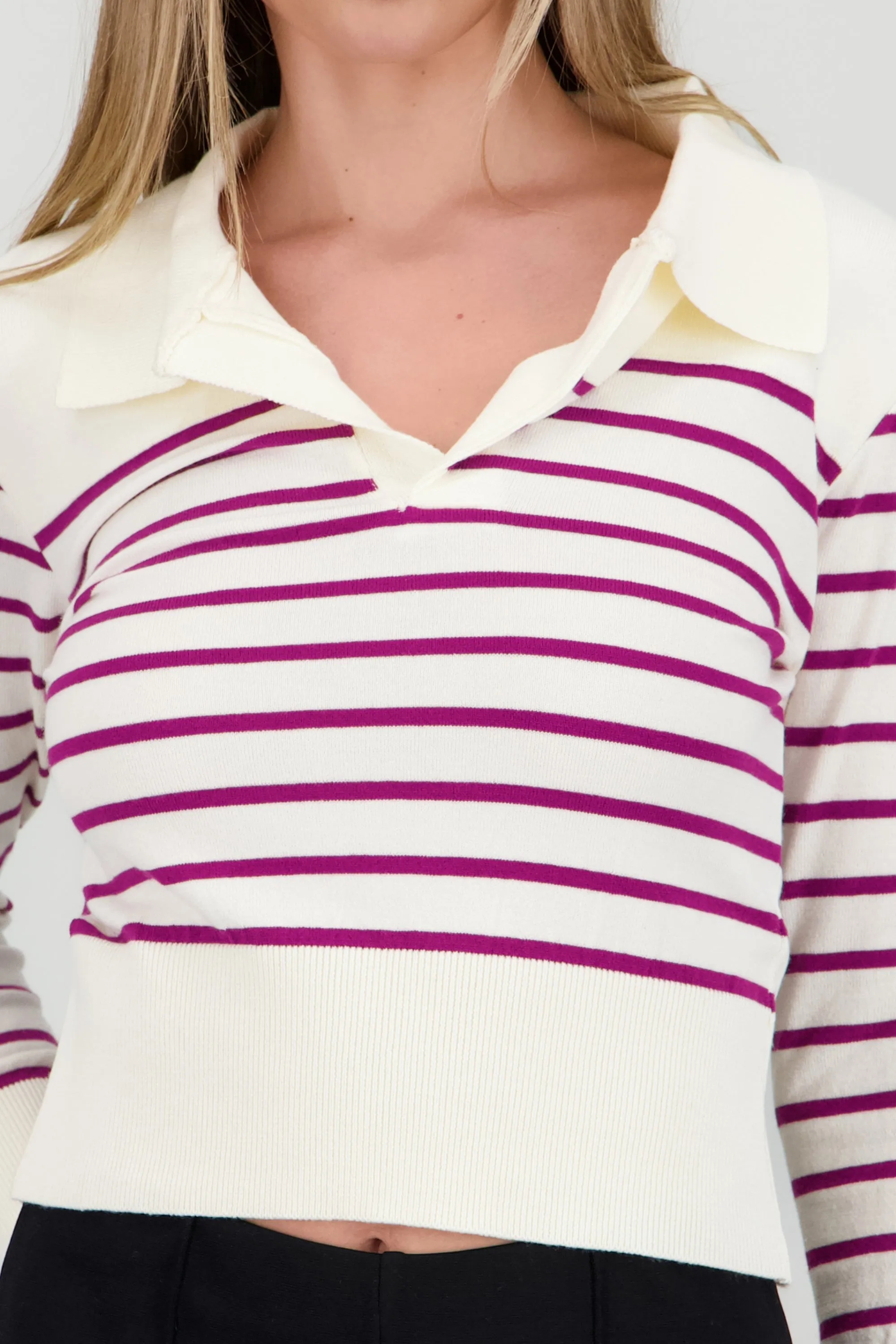 Sueter rayas cuello polo sold by Shasa product image thumbnail 5