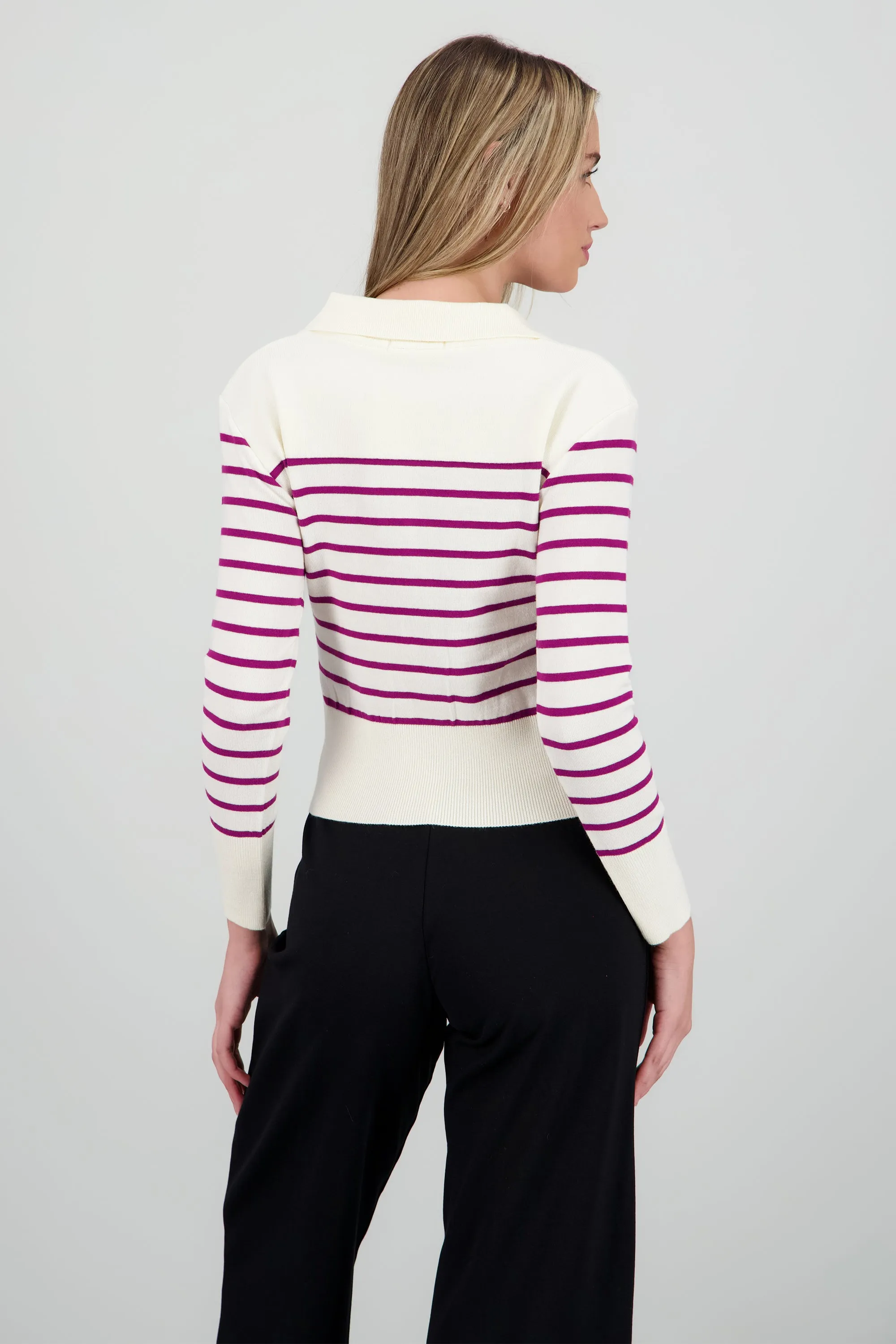 Sueter rayas cuello polo sold by Shasa product image thumbnail 4