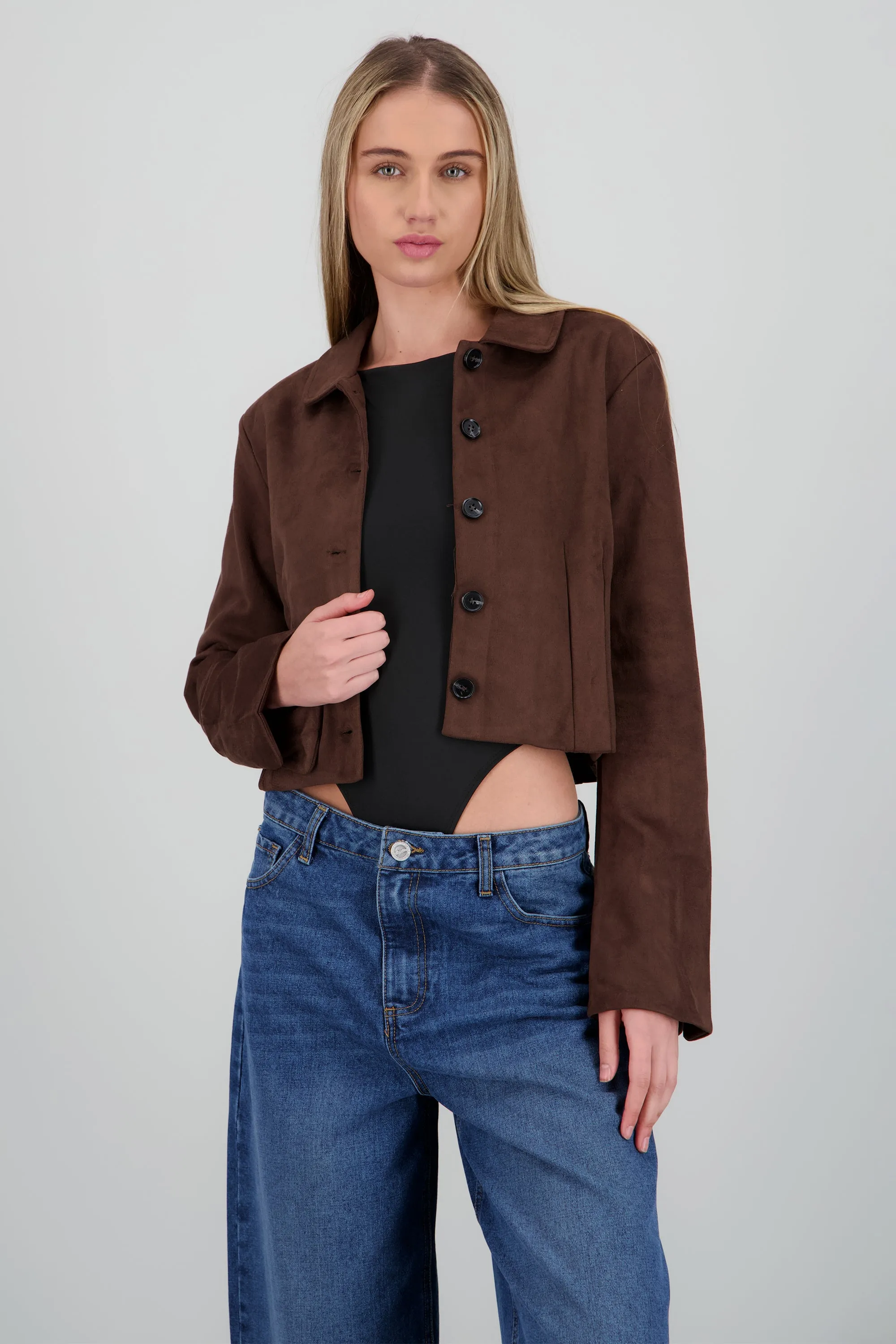 Chamarra suede botones sold by Shasa