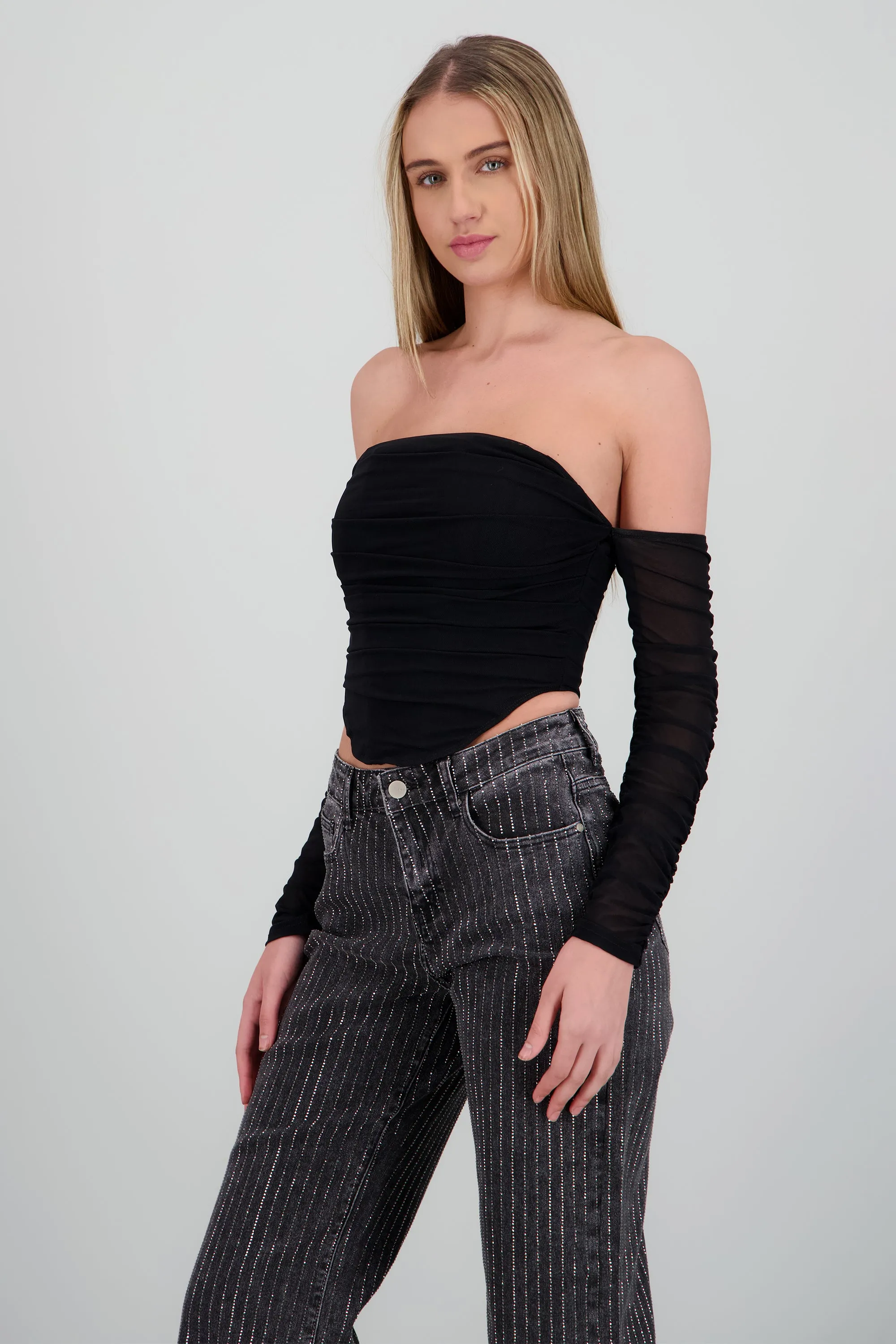 Top bandeau con mangas fruncido sold by Shasa product image thumbnail 3