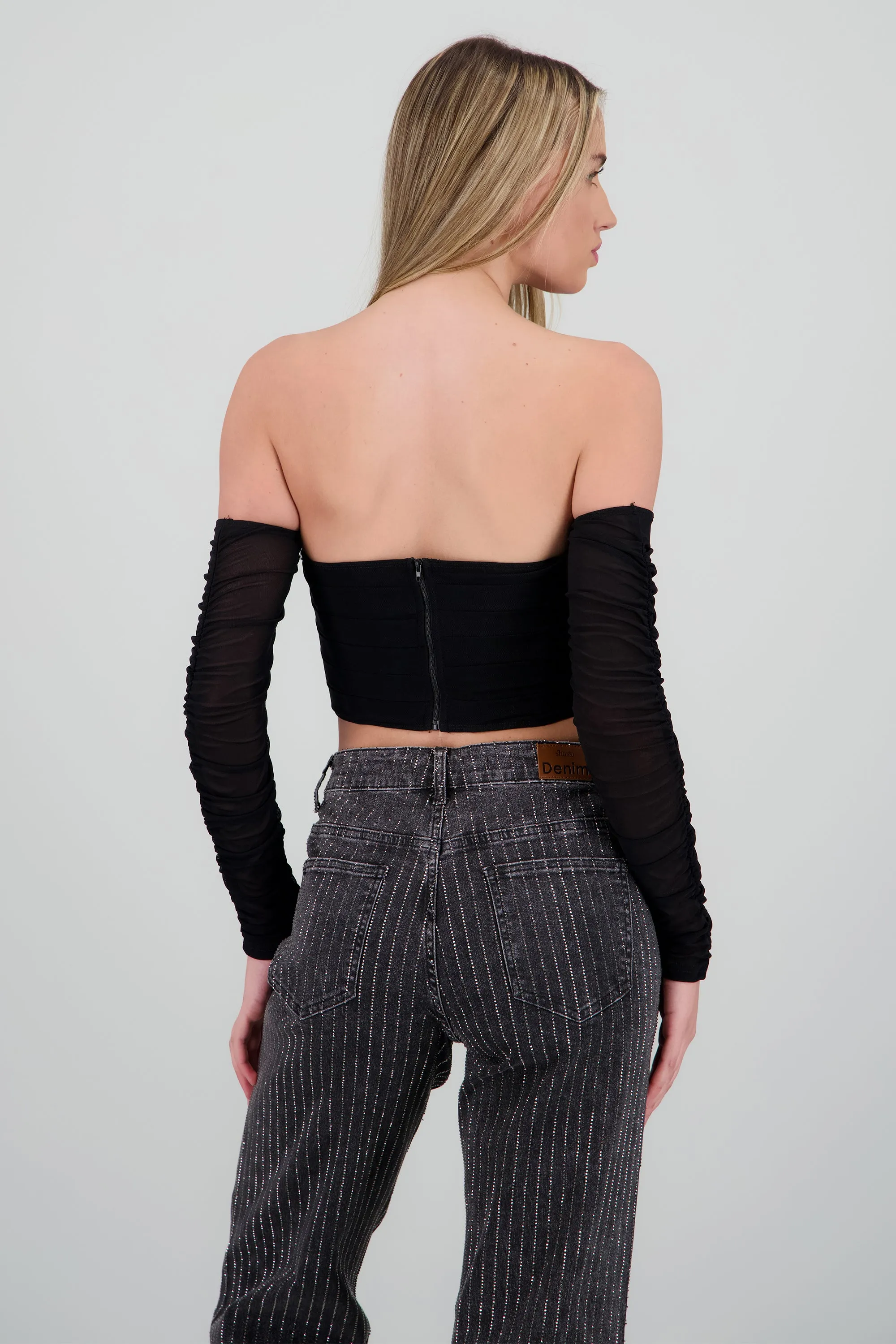 Top bandeau con mangas fruncido sold by Shasa product image thumbnail 4