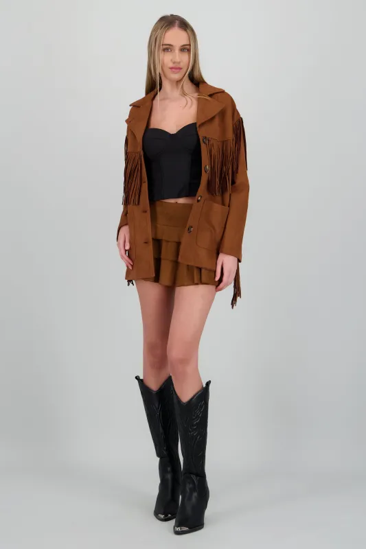 Mni falda suede olanes sold by Shasa